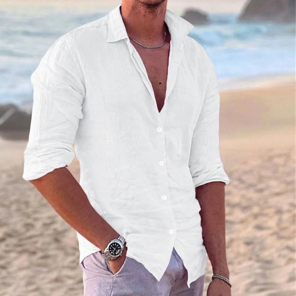 Amalfi Linen Polo
